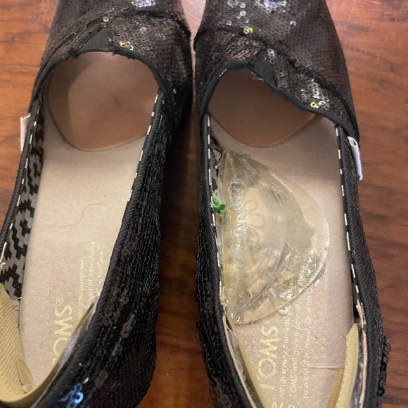 Black sequin toms wedges - Picture 4 of 4